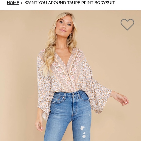 Red Dress Boutique Tops - Taupe Bodysuit